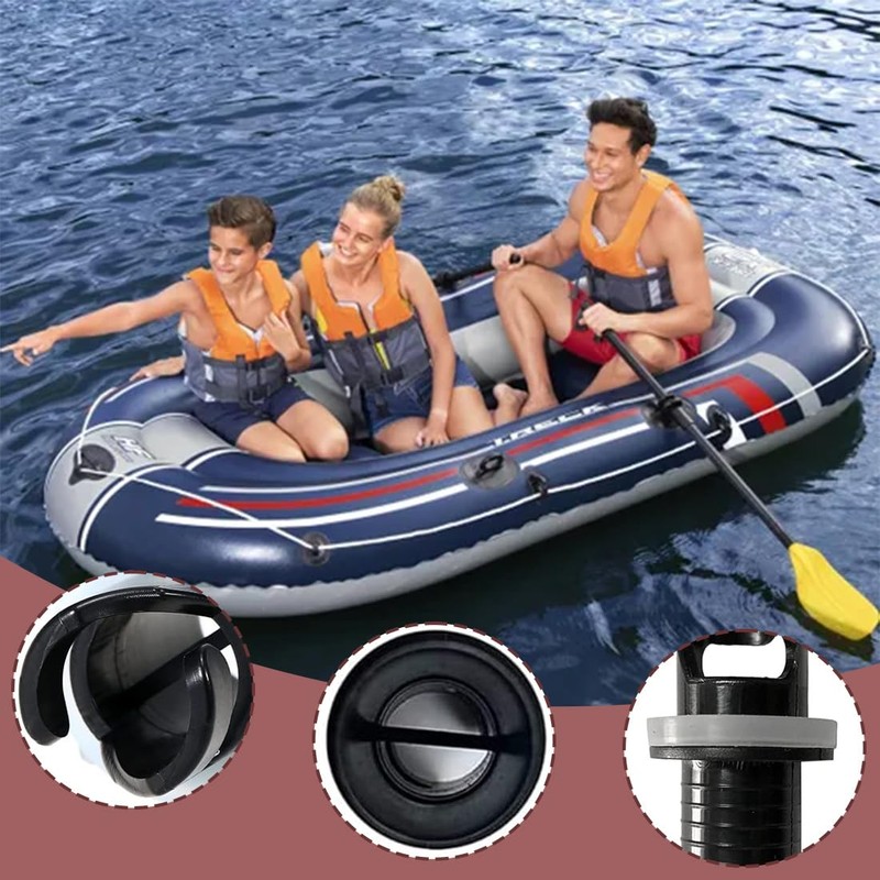 1 x Inflatable Boat Valves Hose Adapter Plug, Black Adapter