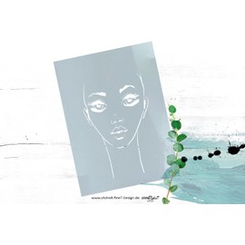 Stencil Face Drawing - Wall Stencil Face Stencil Face Woman Painting Stencil - Painting Airbrush Art Decoration Scrapbooking - zAcheR-fineT (DIN A6)