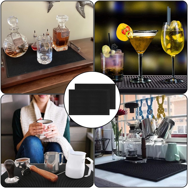 CiciIng Pack of 2 30 x 15 cm Bar Mat,