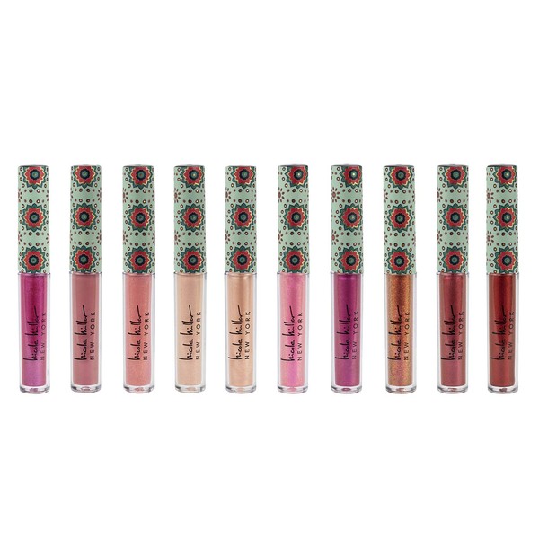 Nicole Miller 10 Pc Lip Gloss Collection, Shimmery Lip Glosses for Women and Girls, Long Lasting Color Lip Gloss Set with Rich Varied Colors (Green)
