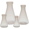 Plastic Erlenmeyer Flask Set with Screw Caps - 4 Sizes