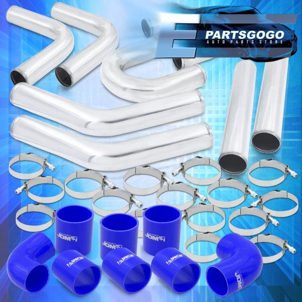 Epartsgogo Universal 2.5" Inch Turbo Piping Kit Aluminum Mandrel U-Bend