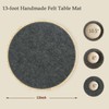 Noctiflorous 13 Inch Round Felt Placemats Set of 6 Heat