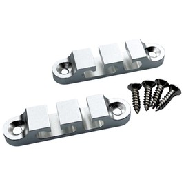 KHLESBY 2Pcs 3-String Retainer/String Guide Aircraft Aluminum for Electric Bass Head Retainer String Tree String Buckle Guide Groove Bass String SR5 (Satin Chrome)