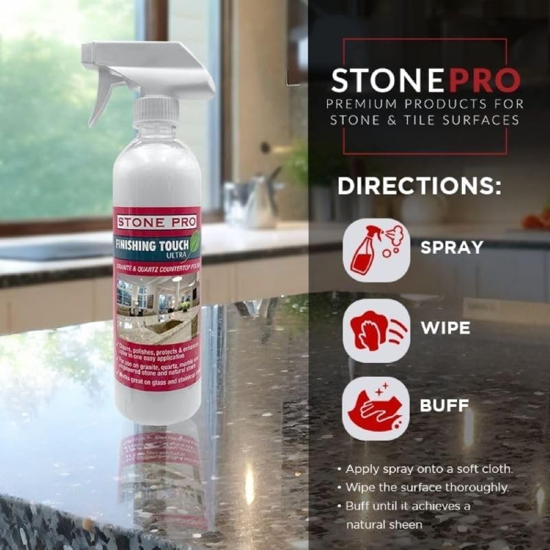 Granite Sealer KIT Ultimate Pro Sealer, Crystal Clean, Finishing Touch