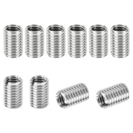 PATIKIL Thread Adapters Sleeve Reducing Nut, 10 Pcs M10*1.5 Male to M8*1.25 Female Repairing Insert Nut Screw Reducer Conversion Stainless Steel Fastener 15mm