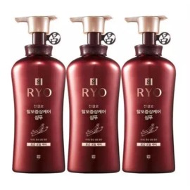 Ryeo 려 진결모 탈모증상케어 샴푸 모근모발케어 490ml 3개 Effective Scalp Care Shampoo for Hair Loss SymptomsRoot Hair Care 490ml 3pcs