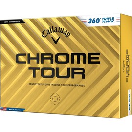 Callaway Golf Chrome Tour Golf Ball, Triple Track 360 White