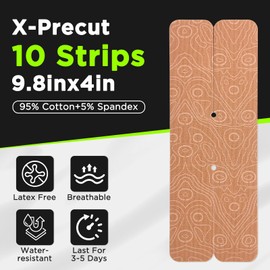 OK TAPE Kinesiology Tape for Ankle - 10 Precut Strips | Professional-Grade Water-Resistant & Breathable Ankle Tape for Sports Injury Recovery, Support, 10pcs, Beige