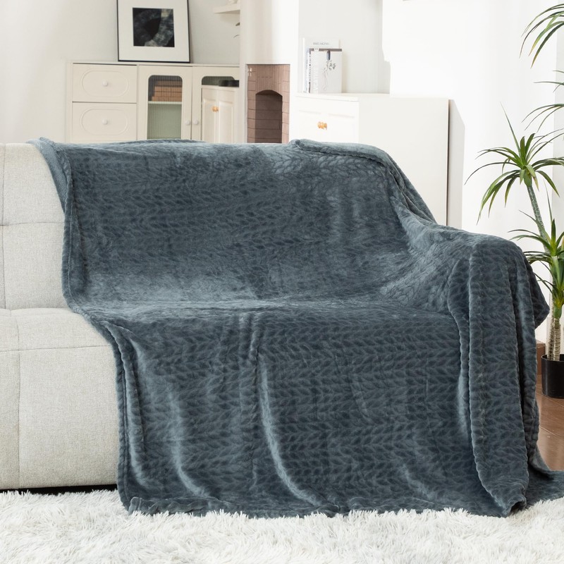 Winthome Soft Throw Blanket for Sofa Bed, Warm Fleece Blankets