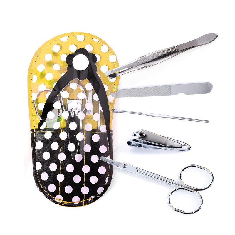 Fun Polka Dot Flip Flop Manicure Kit - Set of