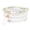 iYours 6 juegos de pulseras bohemias multicapa con borlas hechas