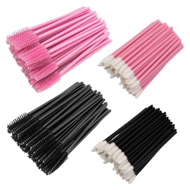 Spoolies, 200pcs Mascara Wands Eyelash Brushes, Lip Scrubber Brush, Disposable Makeup Tool Set, Eyebrow Brush Cosmetic Makeup Brush Tool Kits, Ideal for Mascara, Lip Gloss and Lipstick Testing