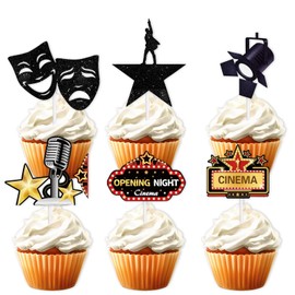 S-Cp-0693 ce Cream Fruit Dessert Cupcake Topper Colorful Glitter Happy Birthday Sensory Pop Game Theme Decor Supplies Baby Shower Boys Girls Birthday Party Decorations