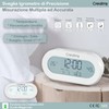 Digital Bedside Alarm Clock with Fleece, Table Clock with Hygrometer,