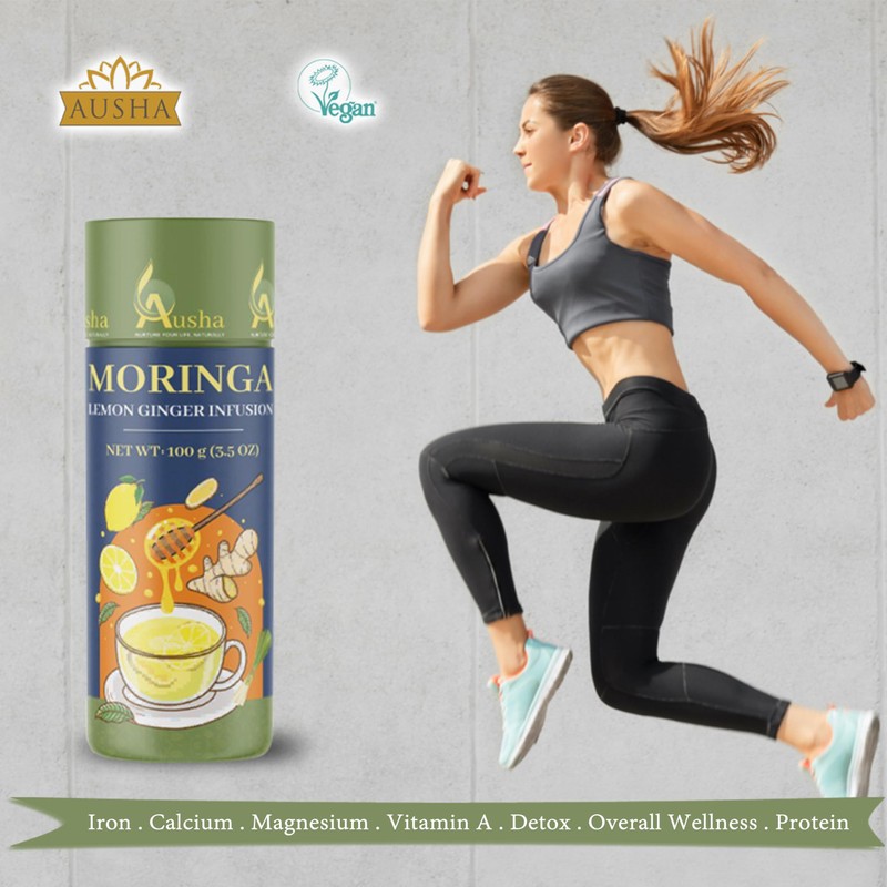 Ausha Moringa Tea 100g - Moringa + Ginger + Licorice