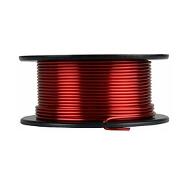 TEMCo 13 AWG Copper Magnet Wire - 8 oz 31 ft 155°C Magnetic Coil Red