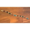 Shameg Copper Magnetic Link Multi Color Stones Bracelet Arthritis Pain