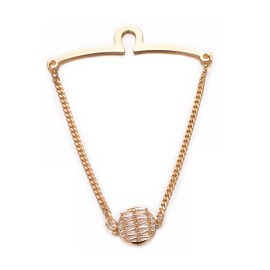 RunootPR Tie Clip, Gold, Funny Tie Clip Chain, Stylish, Wedding, Everyday Work, Brass Tie Clip, Brass, No Gemstone