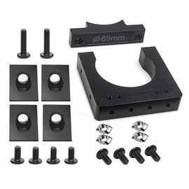 Router Spindle Mount Holder 65mm Aluminum Shaft Spindle Motor Bracket Kit with Mounting Hardware Angle Corner Connectors for CNC Router Engraving Machine