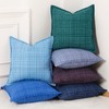 Madizz Set of 2 Linen Cushion Covers with Edge, Soft