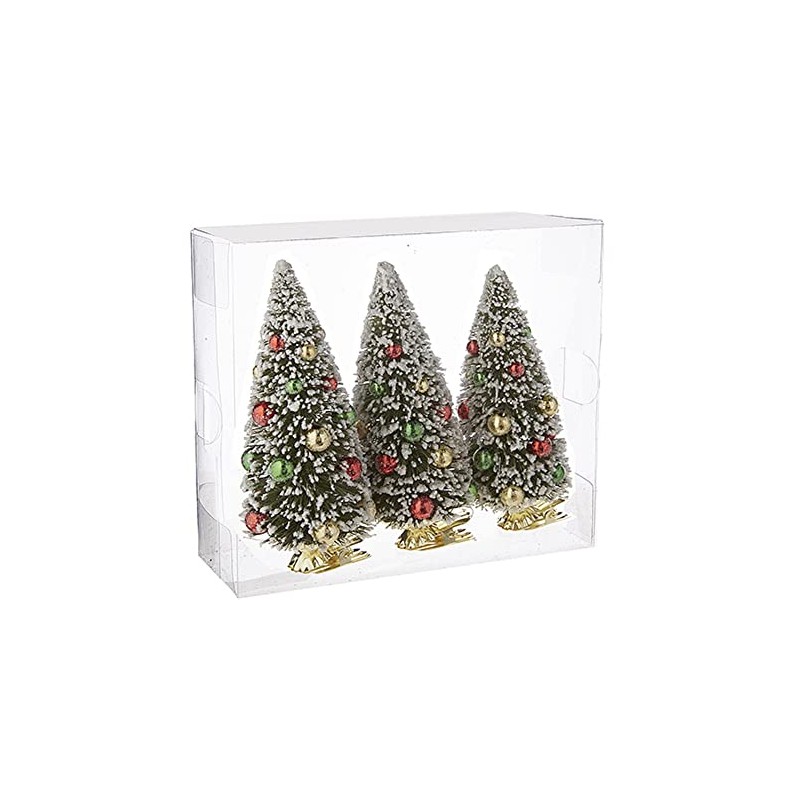 RAZ Imports 6" Bottle Brush Tree Decoration - Pack of