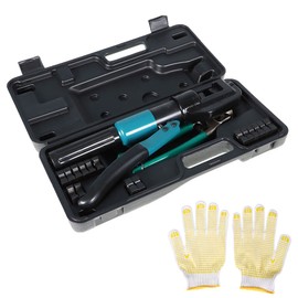 marddpair 10 Ton Hydraulic Cable Lug Crimper Cable Crimping Tool with 9 Pairs of Dies and Cable Cutter Wire Terminal Crimper Set for 1/8, 3/16 Stainless Steel Cable Railing Fittings