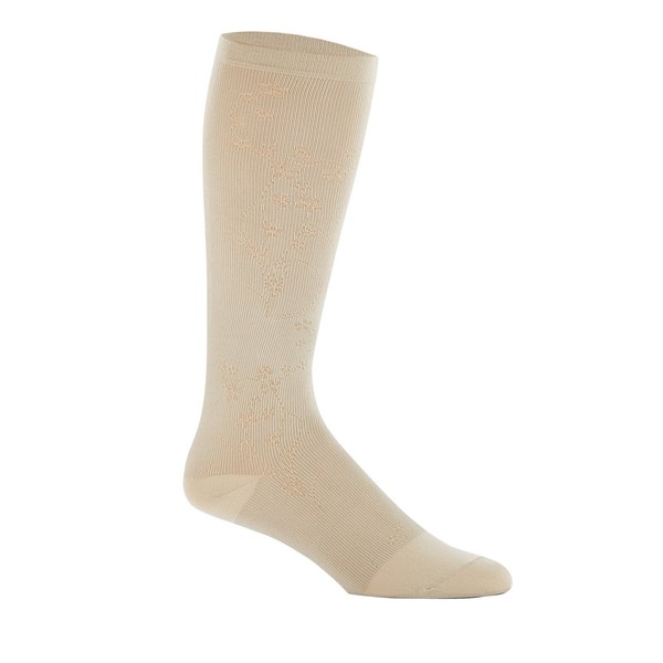 FootSmart Whisper Floral Moderate Support Trouser Socks