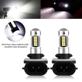 1Par de 881 4014 LED Faros del coche Niebla DRL bombilla Lámpara DC 12V Reemplazo de la luz de conducción de la linterna de la luz de niebla del coche LED del poder más elevado