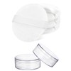 4 PCS Makeup Powder Puff,Washable 2.36 inch Cotton Makeup Powder Puff Pads,White Round Beauty Makeup Tools with Ribbon for Loose Powder Foundation Setting Powder Puffs and Liquid Cosmetic