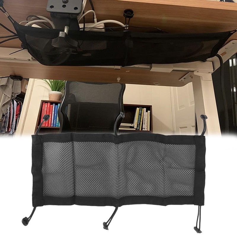 Nicear Under Desk Cable Management Net,Under Table Cord Management Mesh