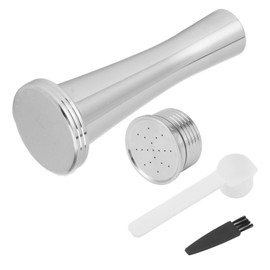 Stainless Steel Coffee Capsule Reusable Coffee Pods Eco Friendly Refillable Coffee Capsule with Spoon Brush Hammer