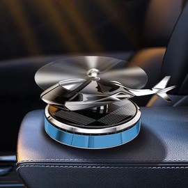Fancemot Helicopter Car Air Fresheners Rotating Solar Car Fresheners Airplane Car Perfume