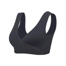 Lemef Pregnancy Nursing Sleep Bra Seamless Without Underwire Pack of 3, No padded, 1 x black