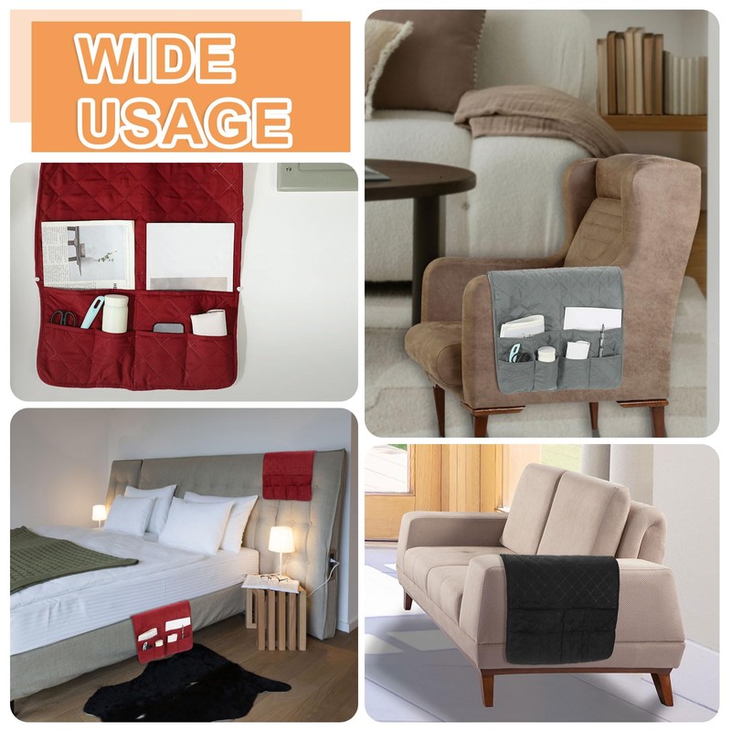 uxcell Couch Sofa Armrest Organizer Non-Slip Chair Arm Recliner Remote