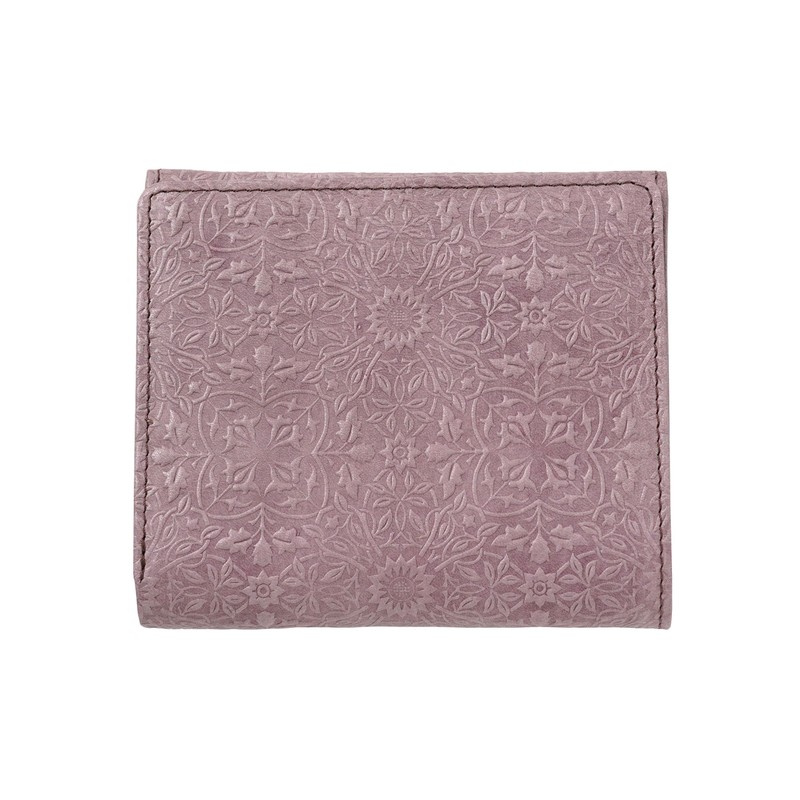 HIRAMEKI Morris Bi-Fold Wallet, Cowhide Leather, Embossed William Morris, Art