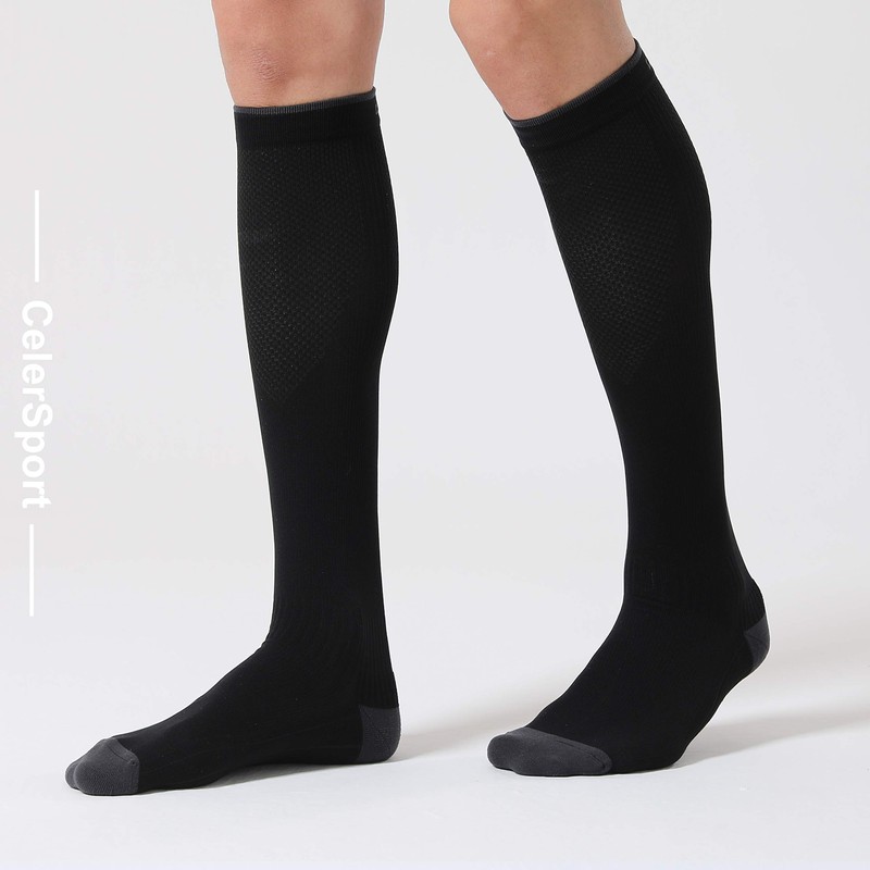 CelerSport 3 Pairs Compression Socks for Men and Women 20-30