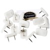 Adsamm® 16 x Plastic Gliders with 2 Nails / White