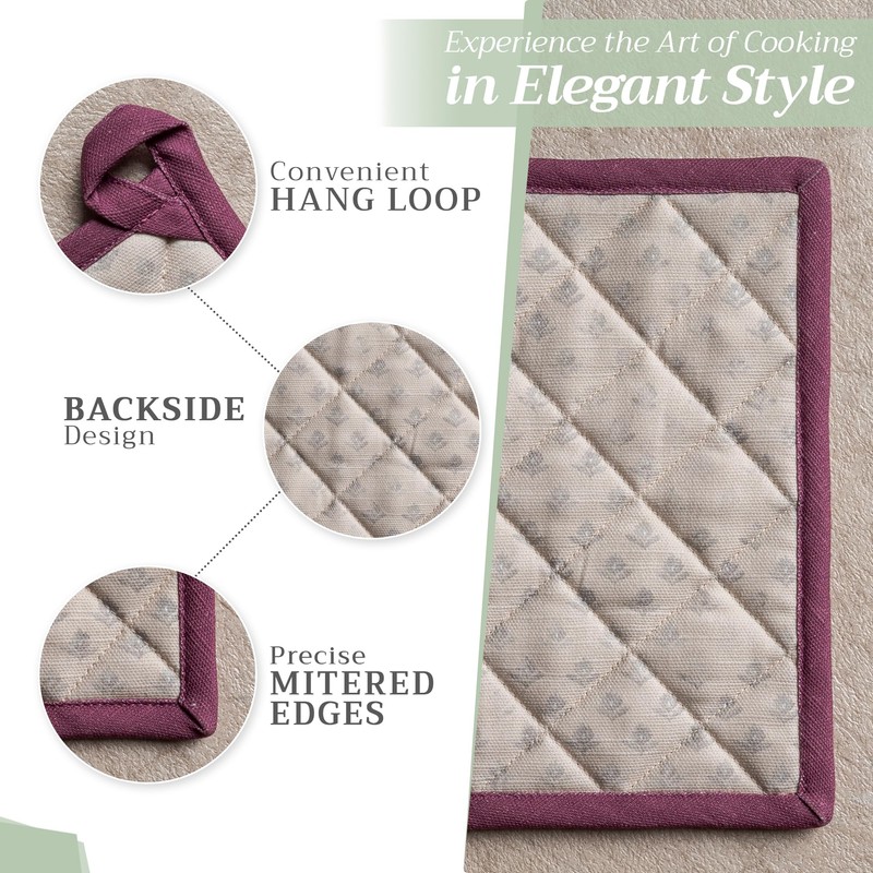 Maison d' Hermine Spring/Summer Set with Oven Gloves and Pot