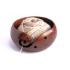 Rose Wood Yarn Bowl - 6" x 3" with Free