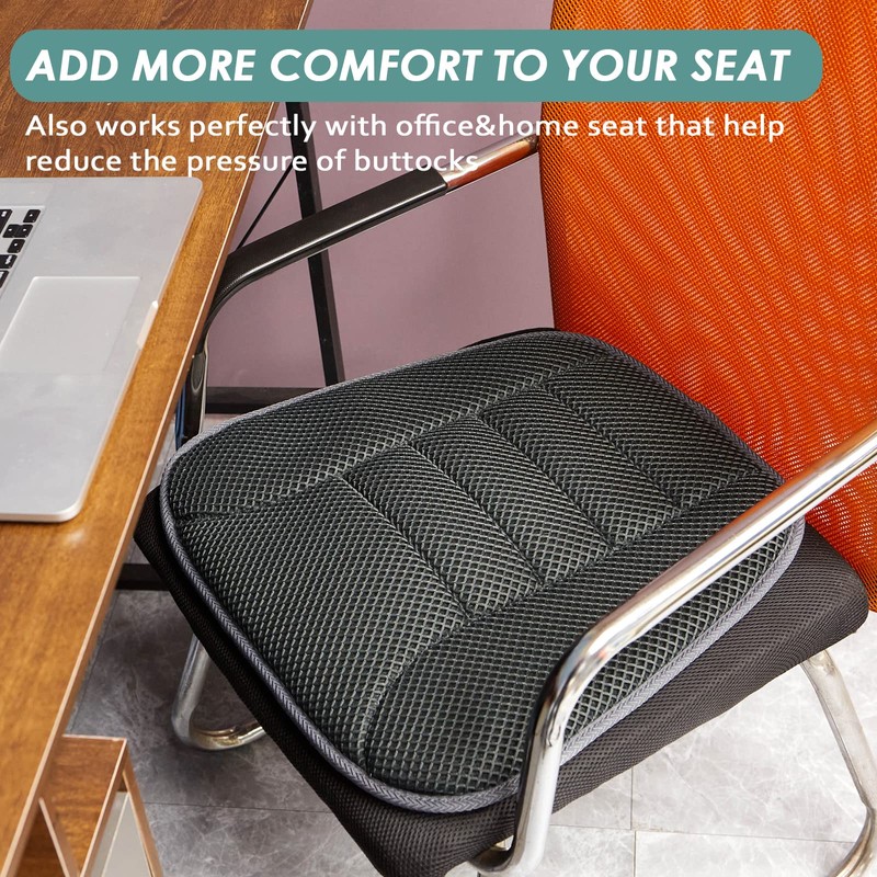 AEROiVi Car Seat Cushion for Driving, Breathable 3D Air Mesh,