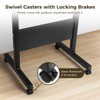 Joyoolife Mobile Podium, Adjustable Standing Desk with Caster Wheels, Adjustable