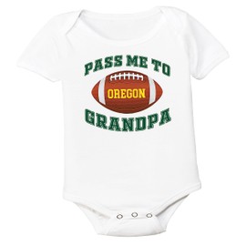 Future Tailgater Football Pass Me to GrandPa Baby Bodysuit for Oregon Fans