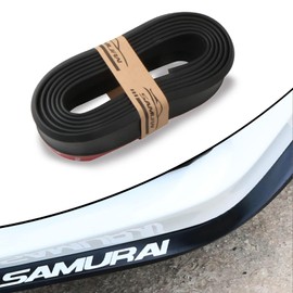 UGSHY 1 PC 2.5M/8.2Ft Car Anti-Collision Rubber Strip, Universal Car Front Lip, Front Bumper Lip, Carbon Lip, Side Skirt, Front Lip Spoiler Waterproof Protection (Black)