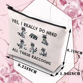 PLITI Raccoon Makeup Bag Funny Raccoon Gift Raccoon Lover Gifts Raccoons Gift for Raccoon Owner Gift(Need All raccoonsU)