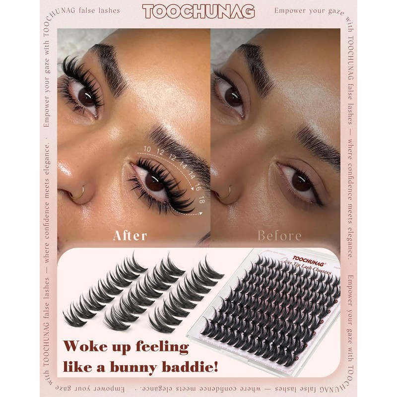 Manga Lash Clusters Bunny Cluster Eyelash Extensions 10-18mm Fairy Spiky