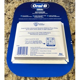 ORAL-B GLIDE ADVANCED BACTERIA DEFENSE FLOSS 44m each (6 pack)