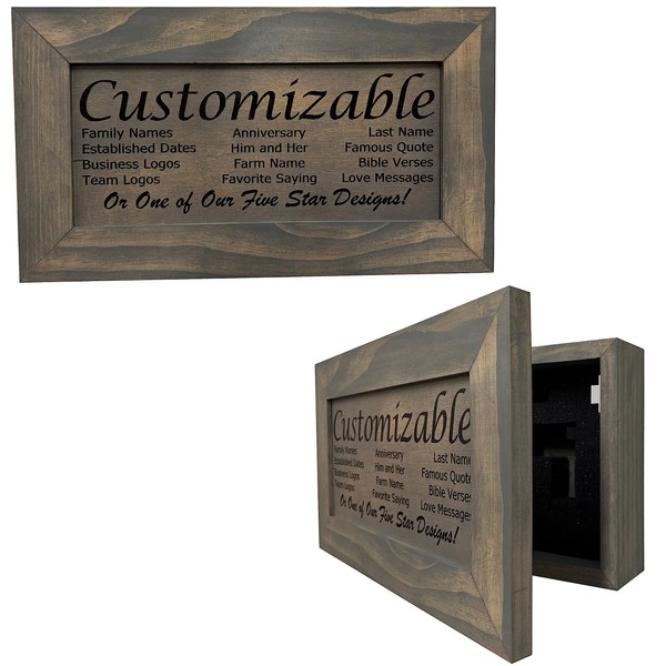 Bellewood Designs Customizable Gun Cabinet Wall Decoration - Personalized Gun