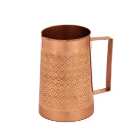 NKlaus Mosaic Copper Jug 1500 ml - Pure Copper (100%) Handmade Water Jug with Engraving, Ayurvedic Drinking Jug 16153