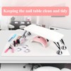 Nail Arm Rest for Acrylic Nails with Nail Table Mat,